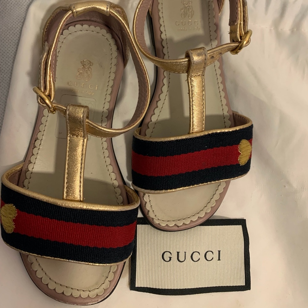 Gucci girls sandals size IT24/ US 6